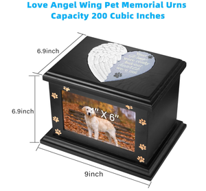 กล่องใส่เถ้ากระดูกสัตว์เลี้ยงไม้สั่งทำพิเศษสุดหรู สำหรับสุนัข - Product Image 2