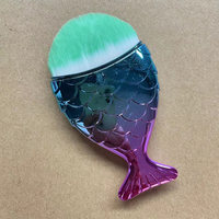 Kuas Makeup Foundation Cair Mermaid dengan Gagang Plastik Grosir, Kuas Blush