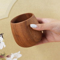 Ensemble de tasses à thé et de verres à whisky en bambou de qualité supérieure avec poignée, vaisselle écologique réutilisable, coffret cadeau de luxe