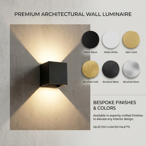 Lampada <span class=keywords><strong>da</strong></span> Parete Cubica a LED Up Down di Semplicità Moderna per Esterni e Interni Decorativa per Camera <span class=keywords><strong>da</strong></span> Letto con Sensore Ricaricabile a Batteria - Product Image 5