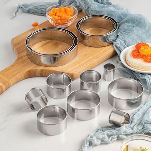 Moule à tarte antiadhésif rond en métal, anneaux de pâtisserie pour la cuisson, moules à muffins anglais pour la préparation culinaire - Product Image 1