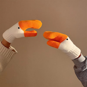 ถุงมือรูปห่านขนาดใหญ่แบบขายส่ง บุขนหนานุ่ม กันหนาว แยกนิ้วได้ - Product Image 2