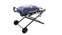Barbecue portable pliable à gaz pour l'extérieur, idéal pour les fêtes à la maison coréennes, le camping, avec thermomètre intégré et cadre en alliage d'aluminium antiadhésif