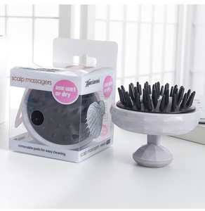 Diamante per adulti moda Shampoo spazzola in Silicone per massaggio pettine pettine in plastica manico per la casa all'ingrosso produttore - Product Image 6