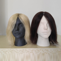 Tête de mannequin pour la pratique de la coiffure, poupée d'entraînement, tête d'entraînement pour la cosmétologie, cheveux humains réels, pour les stylistes