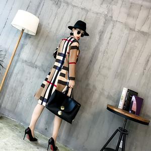 <span class=keywords><strong>Trench</strong></span> Coat Slim Fit Stile Europeo e Americano per <span class=keywords><strong>Donna</strong></span>, Nuova Collezione Autunnale con Abbinamento di Colori - Product Image 3