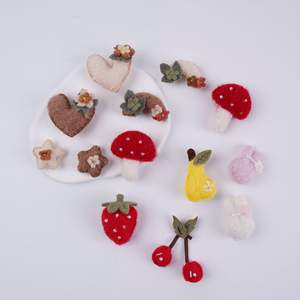 Accesorios de Peluche de Tela de Fieltro Estilo Art <span class=keywords><strong>Deco</strong></span> Coreano, Serie de Frutas, Dulces y Versátiles, para Ropa de Niñas, Decoración del Hogar, Pascua - Product Image 2