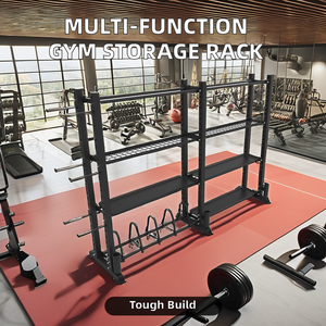 מתכת רב תכליתית מתקפלת מתכווננת לגובה מתכוונן לחדר כושר ביתי אביזר כושר לאחסון משקולות קטלבלס HV - Product Image 3