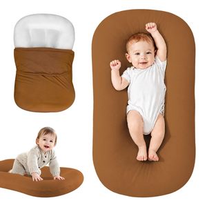 Cuna de Bebé Transpirable de Algodón Orgánico Suave para el Tiempo Boca Abajo, Juego y Cambio de Pañales, Uso Supervisado - Product Image 1