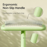 Brosse professionnelle pour animaux de compagnie avec caoutchouc ABS et aiguilles en acier inoxydable pour un démêlage en profondeur et l'élimination des poils chez les chiens et les chats