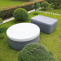 Großer, Langlebiger PVC-Aufblasbarer Swimmingpool mit Luftventil, Auslaufsicher & Hochdicht, Aufblasbarer Pool für Outdoor-Wasserspaß