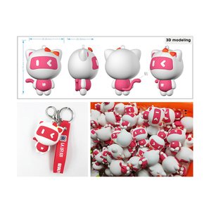 Chất Lượng Cao Không Có Tối Thiểu Cá Nhân Tùy Chỉnh <span class=keywords><strong>Silicone</strong></span> Cao Su Keyring Phim Hoạt Hình 3D Mềm PVC <span class=keywords><strong>Keychain</strong></span> Cho Khuyến Mãi - Product Image 5