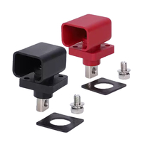 Connecteur de stockage d'énergie 120A traversant le mur, bornier de batterie à courant élevé, rouge positif, noir négatif