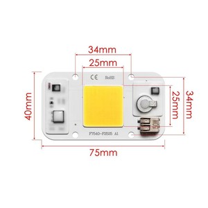Conector sin Soldadura Newspectrum, LED COB sin Controlador, <span class=keywords><strong>Chip</strong></span> LED COB <span class=keywords><strong>de</strong></span> 220V, LED COB <span class=keywords><strong>de</strong></span> Alta Potencia <span class=keywords><strong>de</strong></span> 50W - Product Image 3