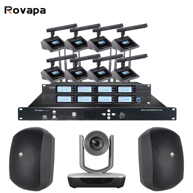 UHF Wireless Gooseneck Conference Microphone LED Indicator 8 Channel Desktop Meeting Discussion Professional Voice Microphone