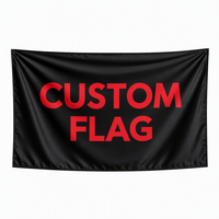 Drapeau promotionnel numérique double face imperméable en polyester 100% avec mât en acier inoxydable, 90x150cm, personnalisable - Grande Vente
