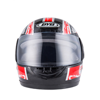 BYB/RNG Bright Black BY-700 Casque de course intégral pour hommes Accessoires de casque pour femmes Casque de moto