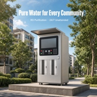 Distributeur d'eau purifiée automatique intelligent 4G IoT 800G RO avec carte de recharge et paiement QR pour usage commercial extérieur