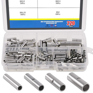 Conectores de Cobre Desnudo para Cables de 1-5 AWG, 220 Piezas, Tipo BN, Diseño de Barrera, Kit de Terminales - Product Image 1