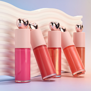 Gloss à lèvres en tube en forme de cœur multicolores, hydratant, transparent, végan, rose, gloss à lèvres liquide mat, sans cruauté, marque privée - Product Image 3