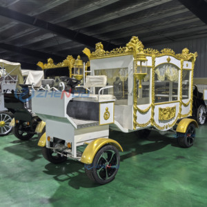 Nouvelle voiture funéraire vintage <span class=keywords><strong>de</strong></span> luxe sur mesure avec pneus à quatre roues à vendre - Product Image 4