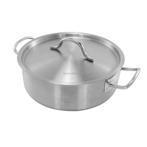 Stainless Steel Soup Pot with Lid <b>Induction</b> Compatible Sustainable Dishwasher Safe Minimalist Design Commercial Kitchenware - Product Image 2