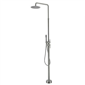 Colonne de douche autoportante extérieure en acier inoxydable SUS304 avec <span class=keywords><strong>mitigeur</strong></span> eau chaude et froide pour jardin, piscine et plage - Product Image 1