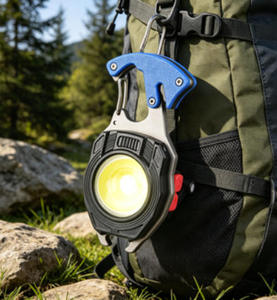 Wholesale OEM Carabiner COB <b>LED</b> Work Light USB Rechargeable Waterproof <b>Flashlight</b> with Bottle Opener for Outdoor Camping Emergen - Product Image 3
