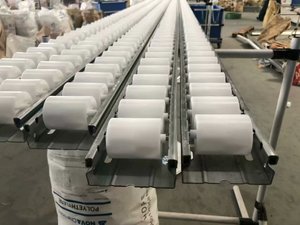 Riel deslizante ancho 85*33 transportador de ruedas engrosadas reforzado pista de rodillos de aluminio industrial pista de transportador de rodillos de almacén - Product Image 3