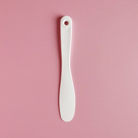 2022 vente en gros, Mini spatule en plastique pour le visage, applicateur de soins de la peau, ronde et moderne, personnalisée, fournie librement, KJ