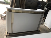 Bureau d'Accueil Pas Cher pour Salon de Beauté Avec Comptoir de Caisse, Table de Réception Blanche pour Bureau