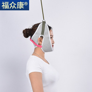 Cinturón de tracción cervical de talla única, soporte manual para el cuello para uso doméstico - Product Image 3