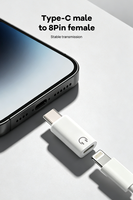Nuevo Adaptador de Audio USB Tipo-C Hembra a 8 Pines con Salida de CC/CA, Adaptador HiFi para Teléfono Móvil, PC, Transmisión de Voz en Vivo