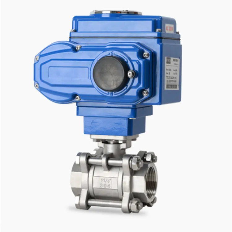 15mm 4-20mA Stainless Steel Ss316 Dc12v Dc24v Electric Actuator Thread Ball Valve 3 Pcs Motorized Ball Valve