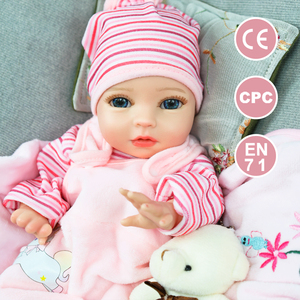 Muñeca Reborn de Silicona Platino 100% de Cuerpo Completo Suave de 13 Pulgadas, Juguete de Recién Nacido Gordito, Juguetes de Compañía para Niñas, Efecto Mojado - Product Image 2