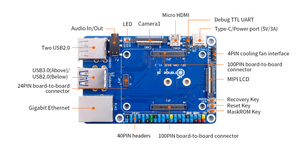 Placa de Desarrollo Orange Pi CM4 Suministrada por Fábrica, Basada en Android con RockChip RK3566 y Placa Base, Módulo de Computación Orange Pi 4 - Product Image 6