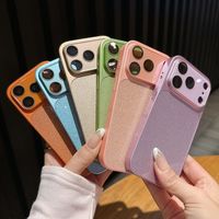 Coque de téléphone de luxe scintillante et brillante pour iPhone Air 17 16 15 14 13 Pro Max avec protection d'objectif d'appareil photo, couverture rigide brillante