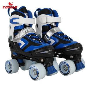 Cougar-<span class=keywords><strong>Botas</strong></span> de rebote de tacón alto Pu para mujer y niña, patín con ruedas cuádruples, zapatos de doble rodillo - Product Image 6