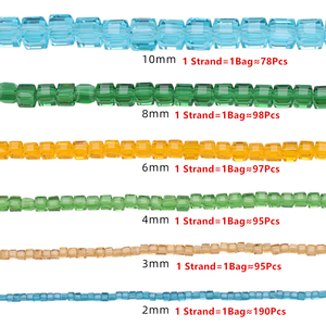 ลูกปัดแก้วเหลี่ยมเพชรพลอย2/3/4/6/8/10/12มม. ลูกปัดคริสตัลสำหรับสร้อยคอสร้อยข้อมือ DIY กระเป๋าเครื่องประดับผู้หญิง - Product Image 3