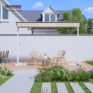 Auvent rétractable <span class=keywords><strong>manuel</strong></span> autoportant <span class=keywords><strong>double</strong></span> face Hooeasy pour jardin extérieur, protection solaire UV - Product Image 5