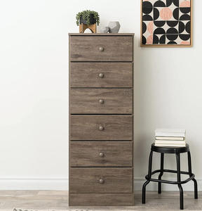 6-Drawer <strong>Dresser</strong> for Home Bedroom Wooden Chest of Drawer <strong>Pine</strong> Color for Living Room &amp; Gym - Product Image 6