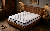 Matelas à ressorts en mousse à mémoire de forme durable, silencieux, respirant, haute confort, compressé sous vide pour appartement et chambre à coucher