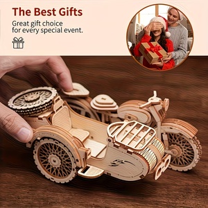 <span class=keywords><strong>Puzzle</strong></span> en <span class=keywords><strong>bois</strong></span> 3D personnalisé adorable, tricycle, <span class=keywords><strong>moto</strong></span>, <span class=keywords><strong>puzzle</strong></span> souvenir d'enfance pour ornement d'étagère de chambre d'enfant - Product Image 5