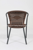 Joye Leisure – Ensemble de chaises empilables économiques pour patio et jardin, table et chaises d'extérieur en rotin PE, ensemble bistrot pour hôtel et cour