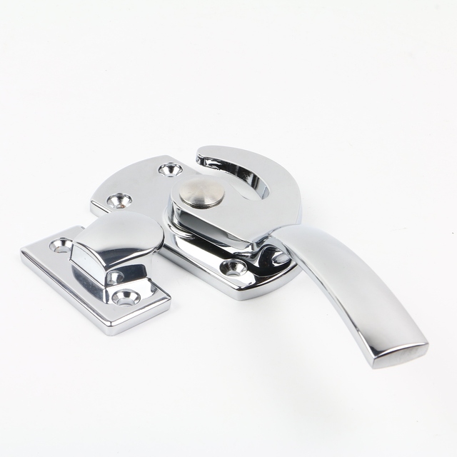 Adjustable Zinc Alloy Modern Hotel Door Lock Pull Handle with Over-Center Lever for Kitchen Cabinets and Freezer Cold Rooms