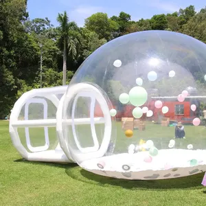 Venta caliente inflable burbuja tentwith túnel inflable burbuja casa cúpula tienda para fiesta