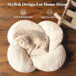 CHEERHOME berbulu dalam ruangan hewan peliharaan ditinggikan tempat tidur kucing bantal kayu putih kursi santai kucing untuk anjing anak anjing furnitur kucing - Product Image 4