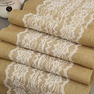 Chemin de table en toile de jute, nappe, décoration de réception, toile de jute naturelle pour mariage rustique, fête, 12 pouces x 108 pouces - Product Image 5