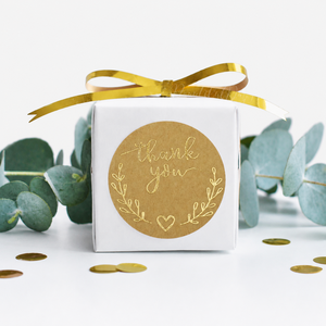 Custom Gold Foil Thank You <b>Stickers</b> 2.5cm Round <b>Logo</b> Labels for Jewelry Gift Packaging and Sealing gift store - Product Image 3