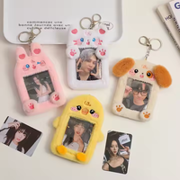 Fabricant de porte-cartes en peluche personnalisés OEM ODM, étui pour badge d'identité en peluche mignon, porte-cartes de voyage, porte-cartes photo